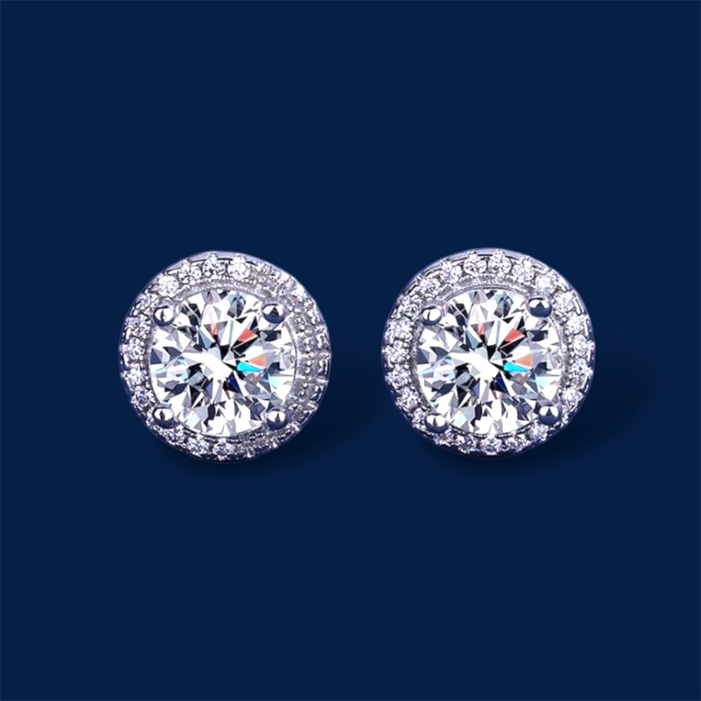 Elegant Silver Round Step Zircon Tops