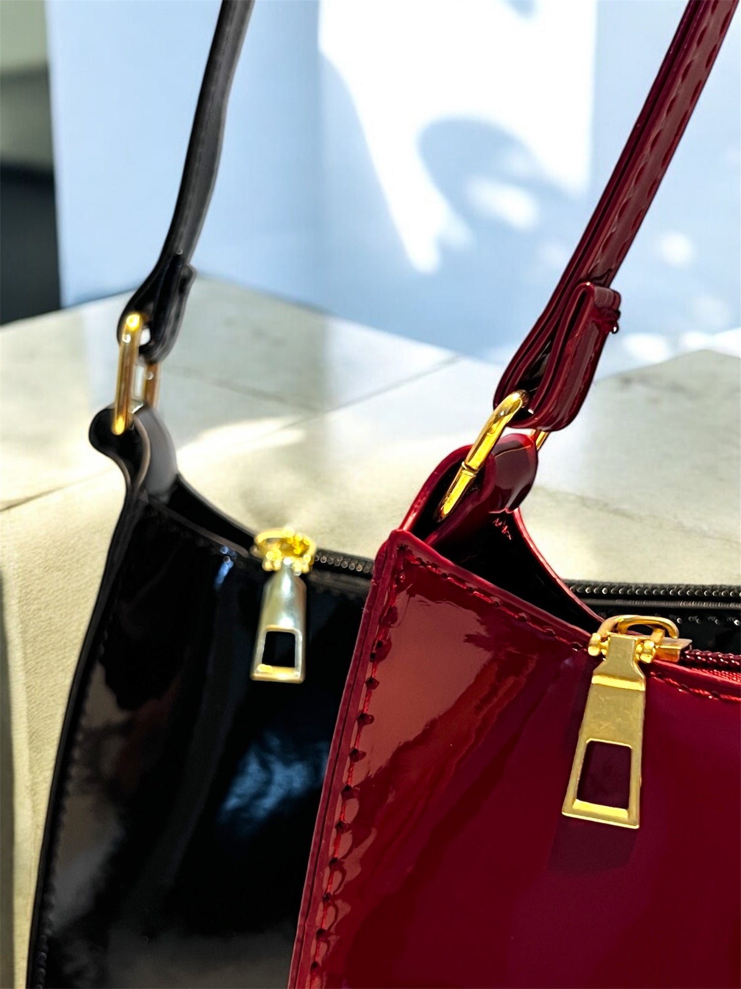 Close up of Patent bag
