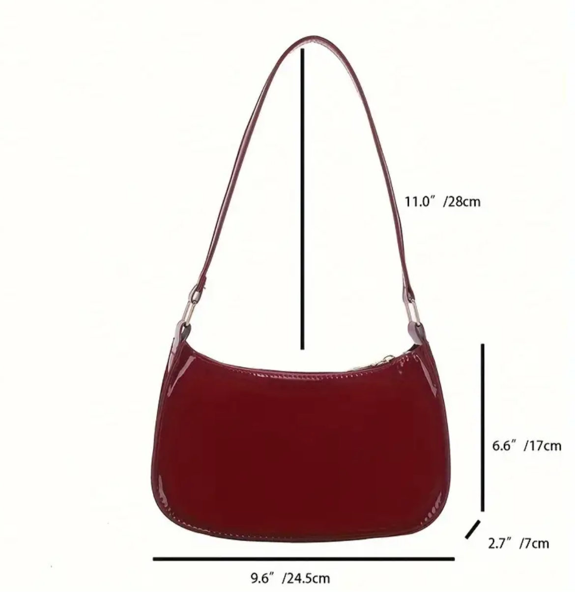 Maroon Patent leather size