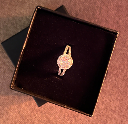 Dual Band Solitaire Ring