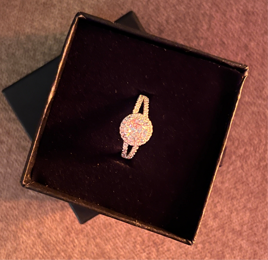Dual Band Solitaire Ring