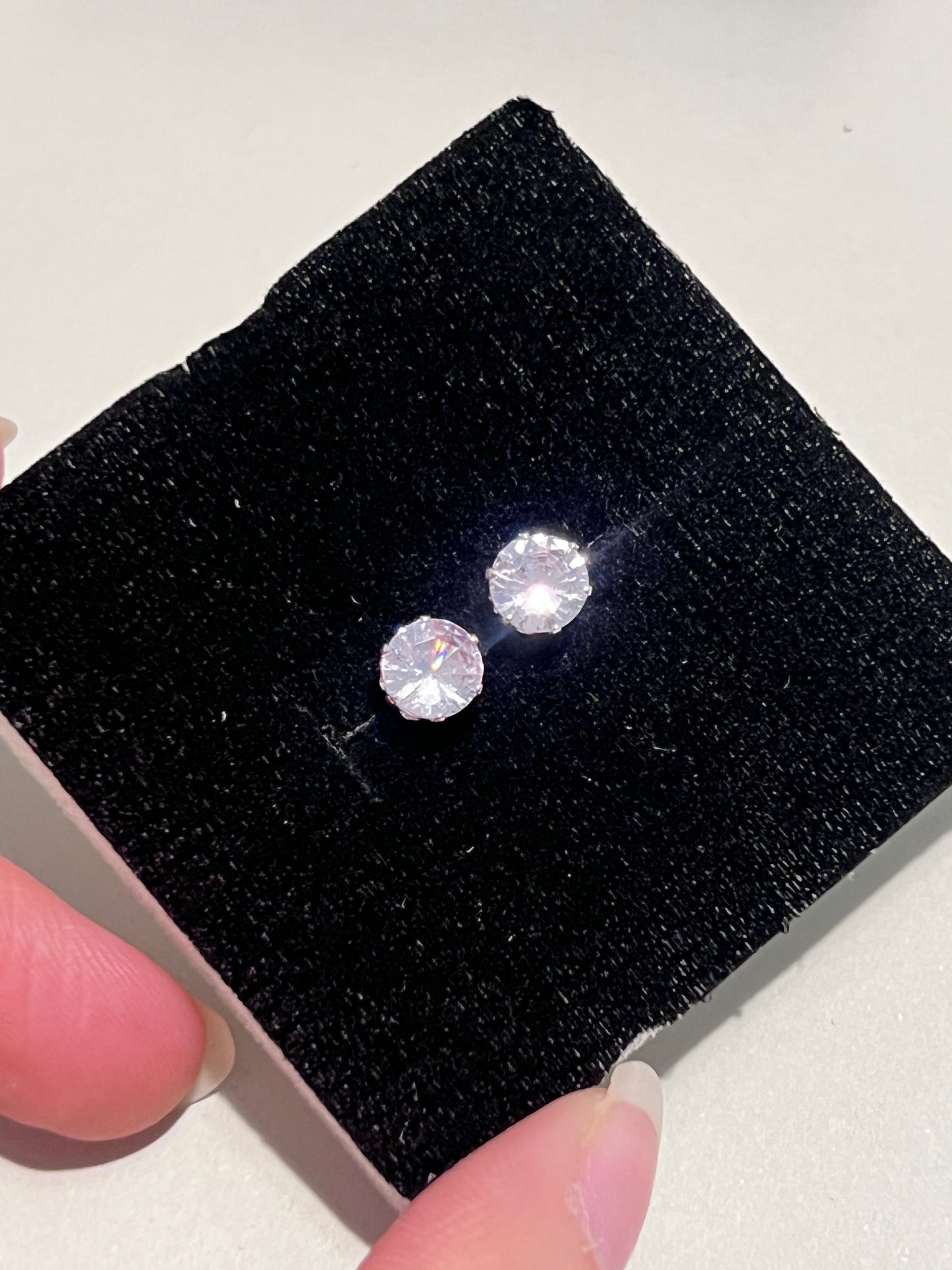 Plain Zircon Stud Earrings