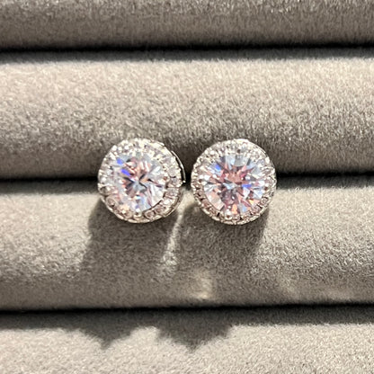 Elegant Silver Round Step Zircon Tops
