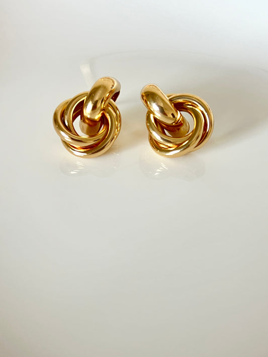 Gold Interlooped Earrings