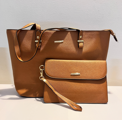 Echo Brown - Tote bag with a complementary makeup pouch