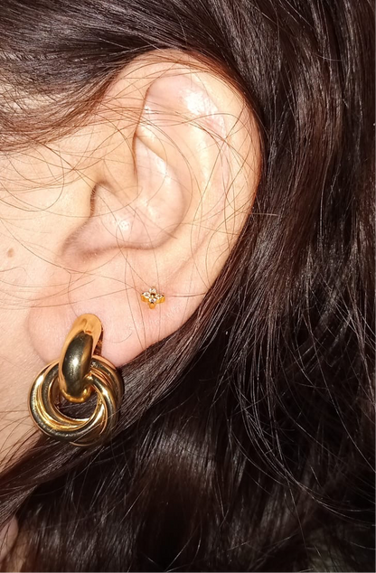 Gold Interlooped Earrings