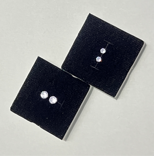 Plain Zircon Stud Earrings