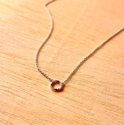 Silver Twisted Circle Pendant
