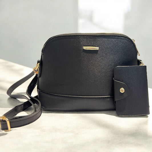 Dusk Black - Shoulder bag with a cardholder