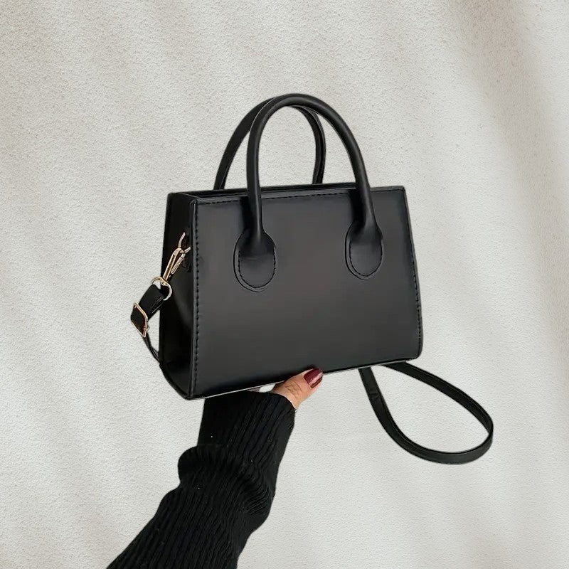 Onyx - Black Leather Crossbody Bag