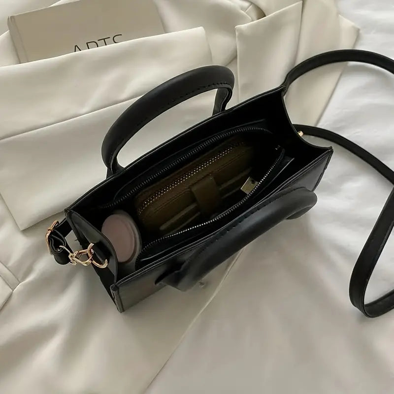 Onyx - Black Leather Crossbody Bag