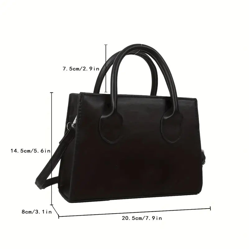 Onyx - Black Leather Crossbody Bag