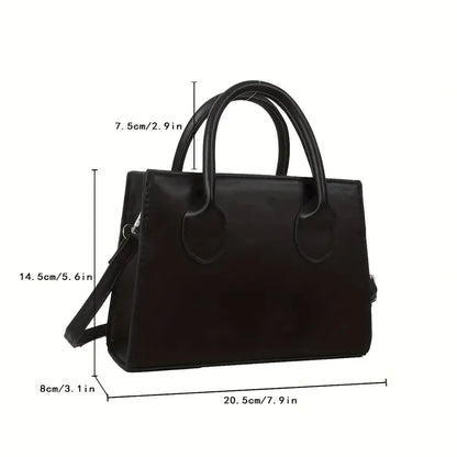 Onyx - Black Leather Crossbody Bag