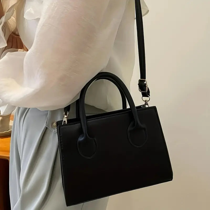 Onyx - Black Leather Crossbody Bag