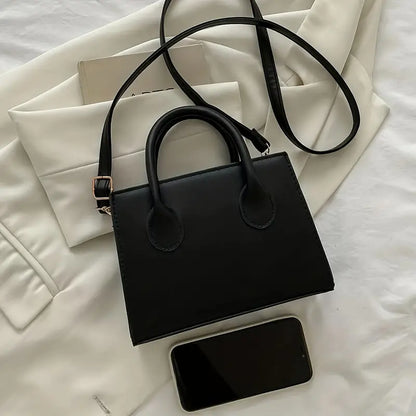 Onyx - Black Leather Crossbody Bag