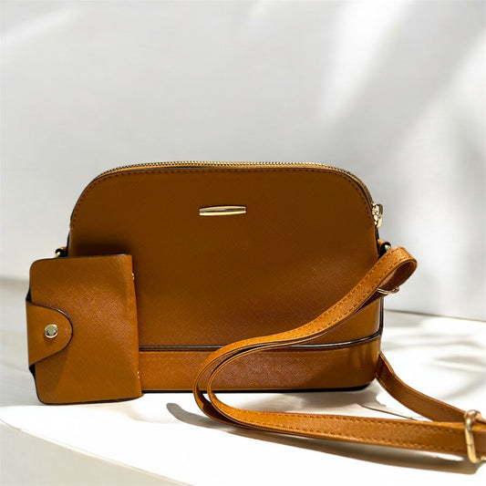 Dusk Brown - Shoulder bag with a cardholder