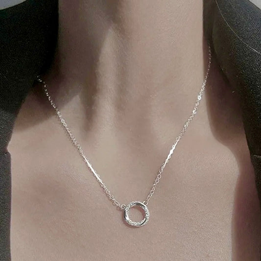 Silver Twisted Circle Pendant