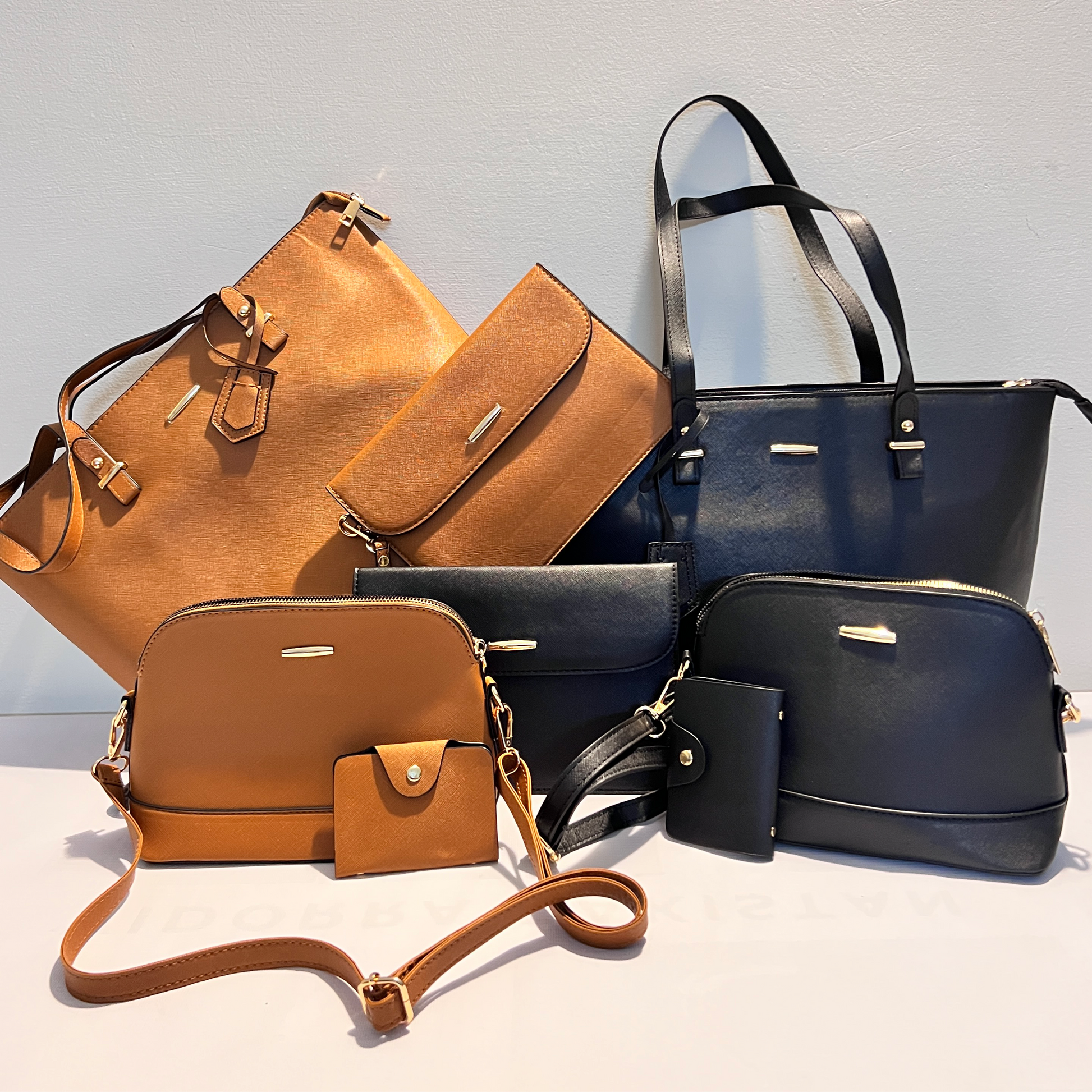 Echo Brown Tote bag with a separate pouch