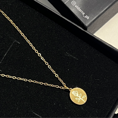 Embossed Rose Pendant