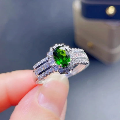 Emerald Green Zircon Stone Ring