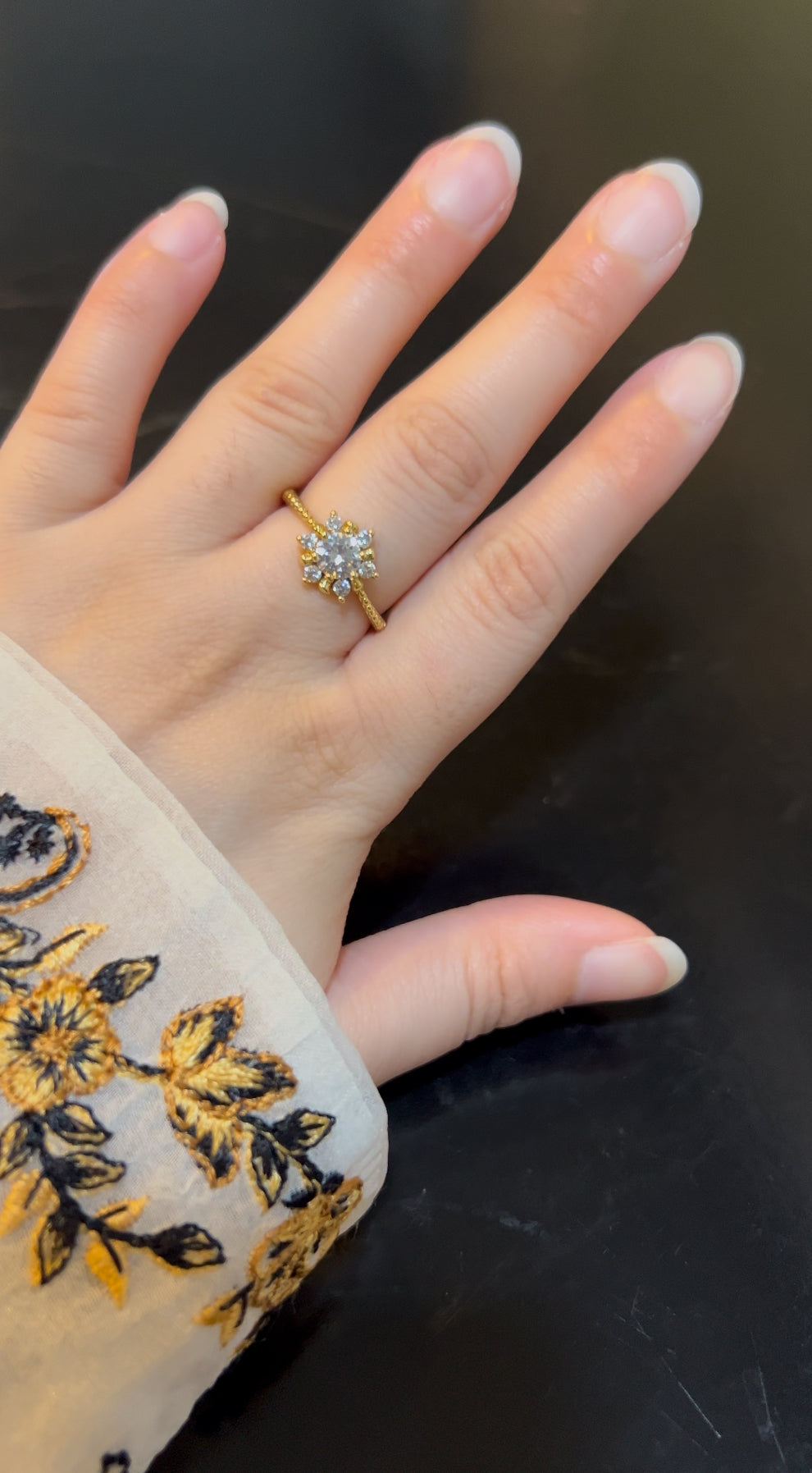 Gold Flower Ring