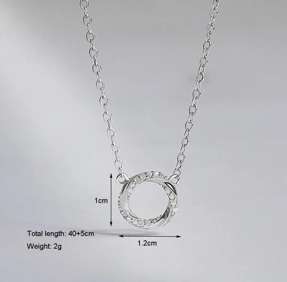 Silver Twisted Circle Pendant