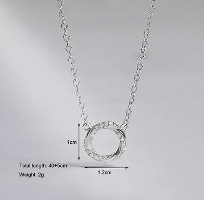 Silver Twisted Circle Pendant