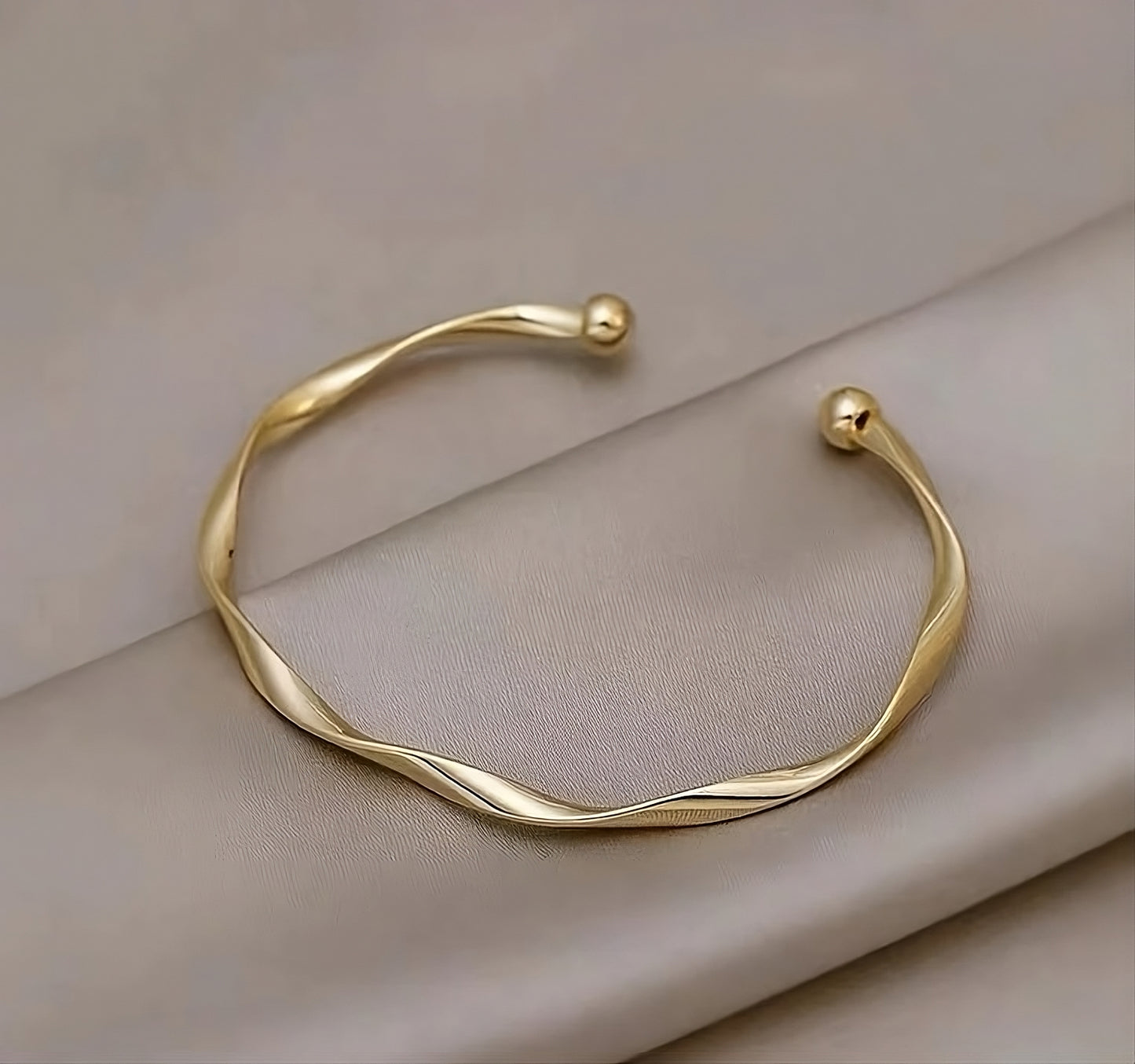 Curved Gold Bracelet