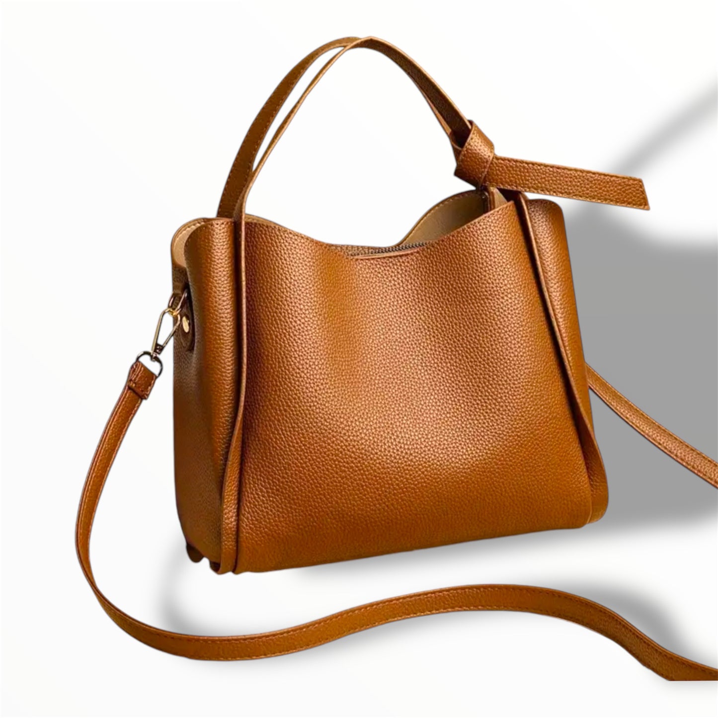 Ember - Brown Leather Crossbody Handbag