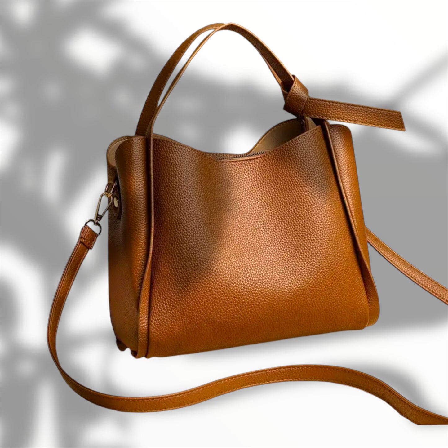 Ember - Brown Leather Crossbody Handbag
