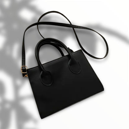 Onyx - Black Leather Crossbody Bag