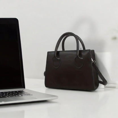 Onyx - Black Leather Crossbody Bag