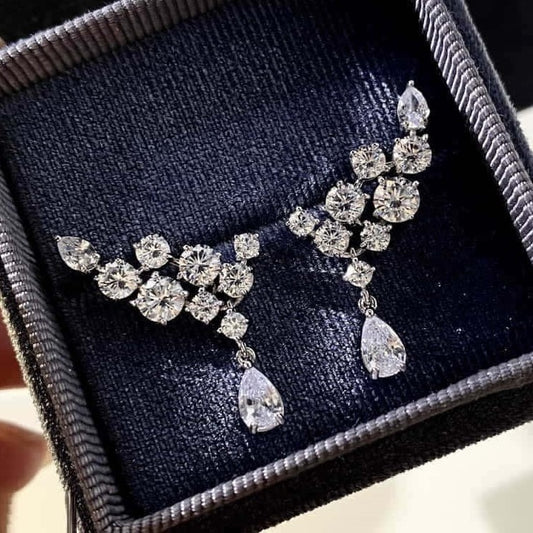 Zircon Pear Drop Earrings