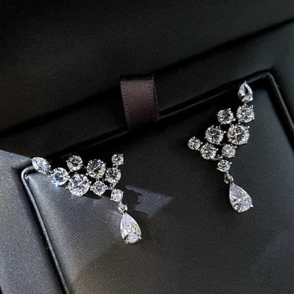 Zircon Pear Drop Earrings