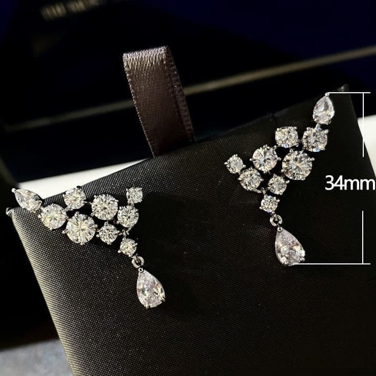 Zircon Pear Drop Earrings