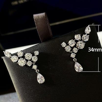 Zircon Pear Drop Earrings