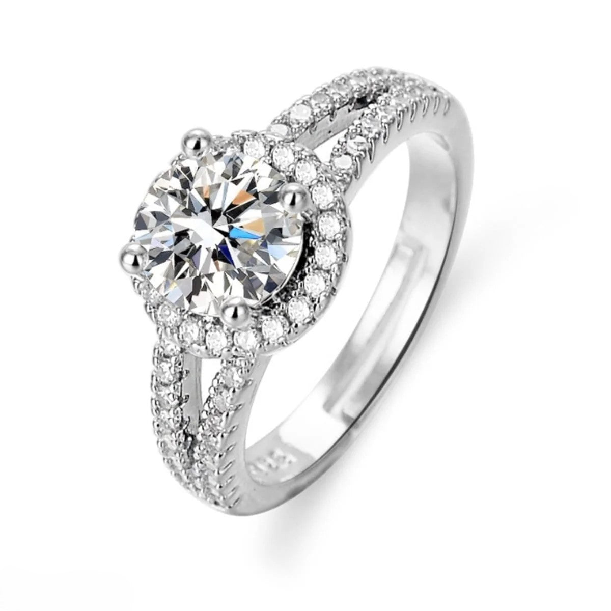 Dual Band Solitaire Ring