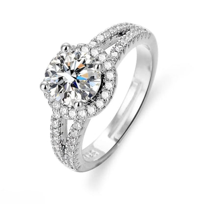 Dual Band Solitaire Ring