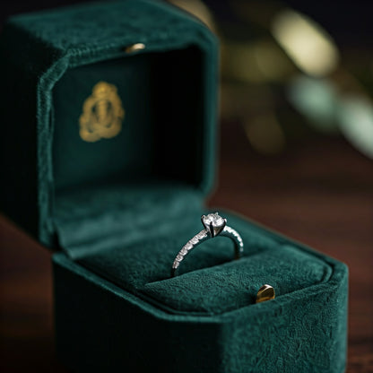 Silver Solitaire Ring - Minimal