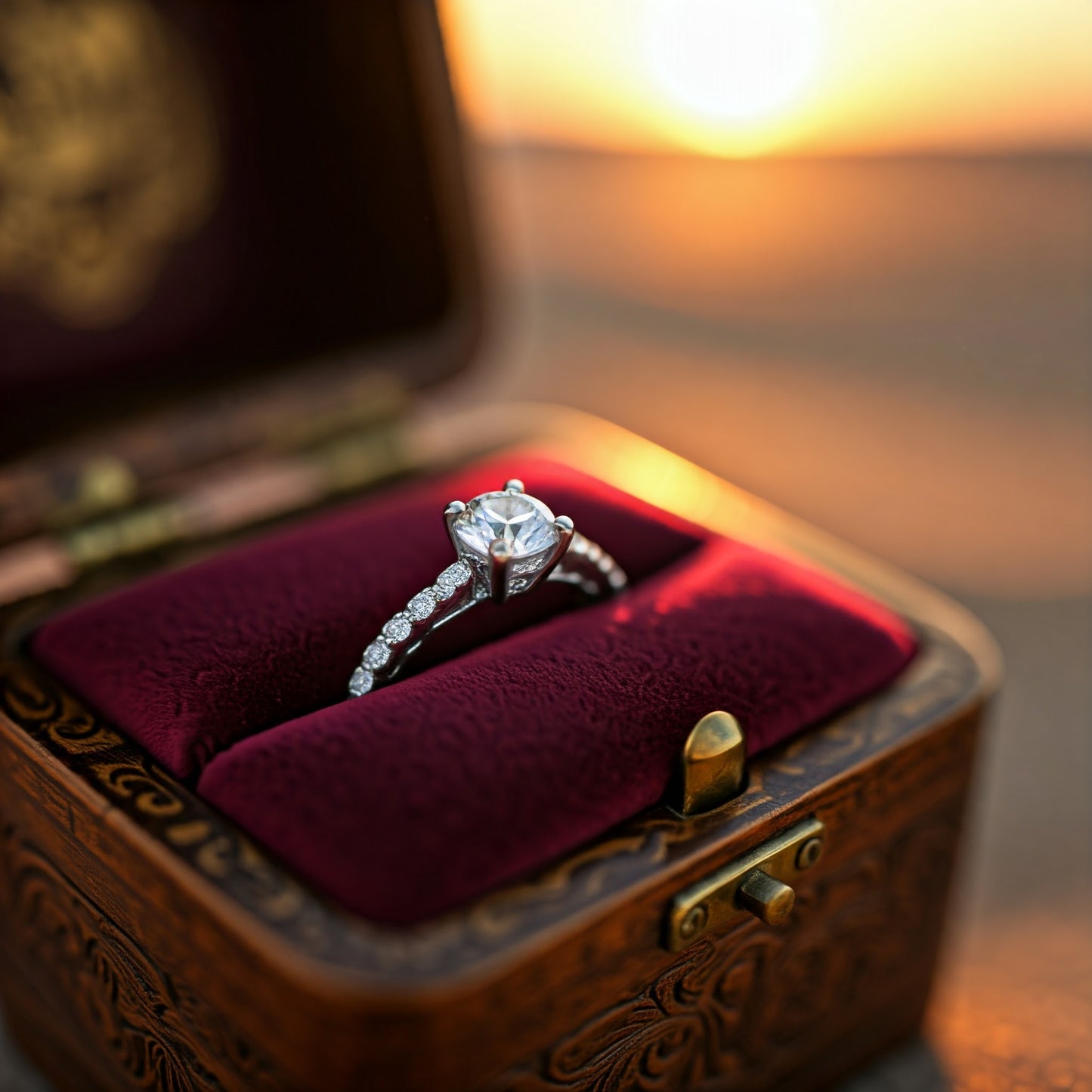 Silver Solitaire Ring - Minimal