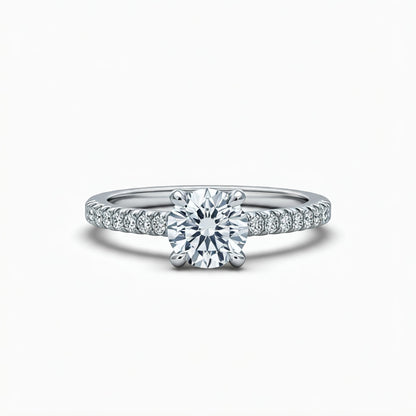 Silver Solitaire Ring - Minimal
