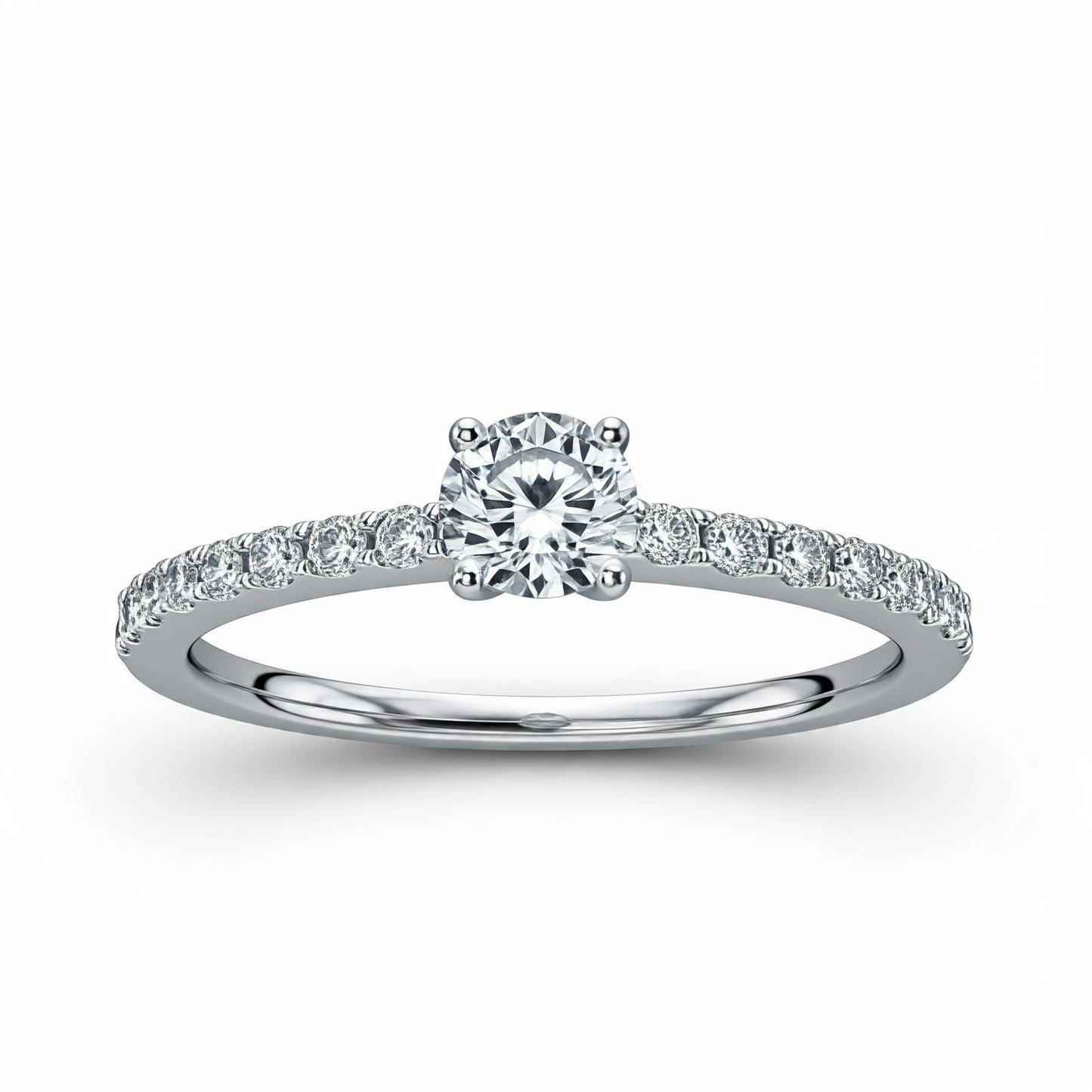 Silver Solitaire Ring - Minimal