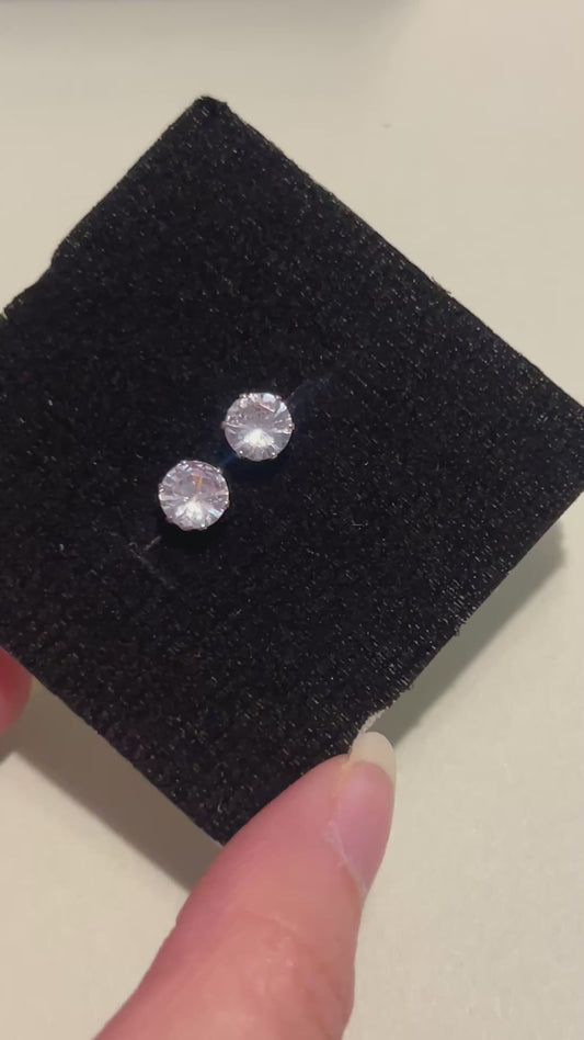 Plain Zircon Stud Earrings