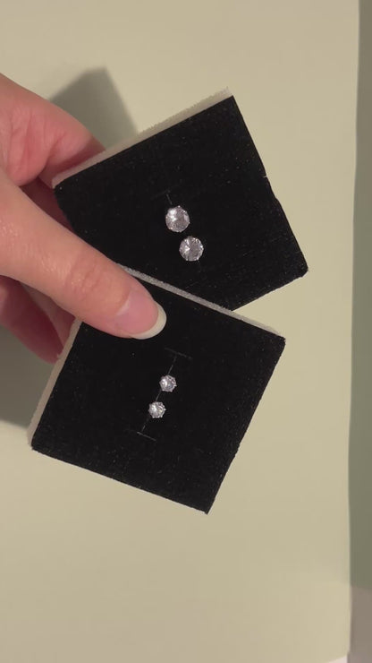 Plain Zircon Stud Earrings